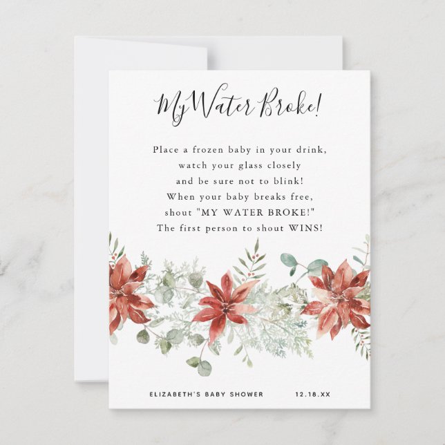 My Water Broke | Baby Shower Game (Front)