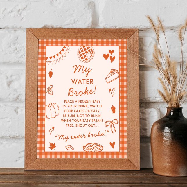 My Water Broke! Fun Baby Shower Game Sign (Creator Uploaded)