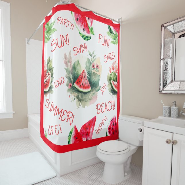 My Watermelon Choice Shower Curtain (In Situ)