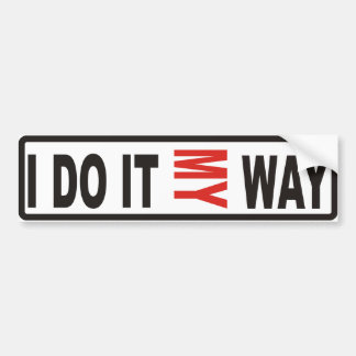 My way bumper sticker