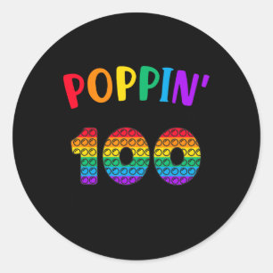 My Way Through 100 Days Of School Kids 100th Day P Classic Round Sticker