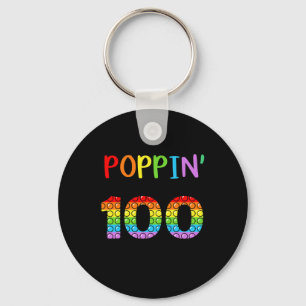 My Way Through 100 Days Of School Pop It Boy Girl Key Ring