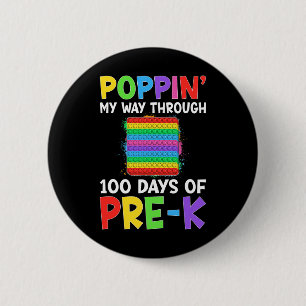 My Way Through 100 Days Of School Pre-k Boy Girl K 6 Cm Round Badge