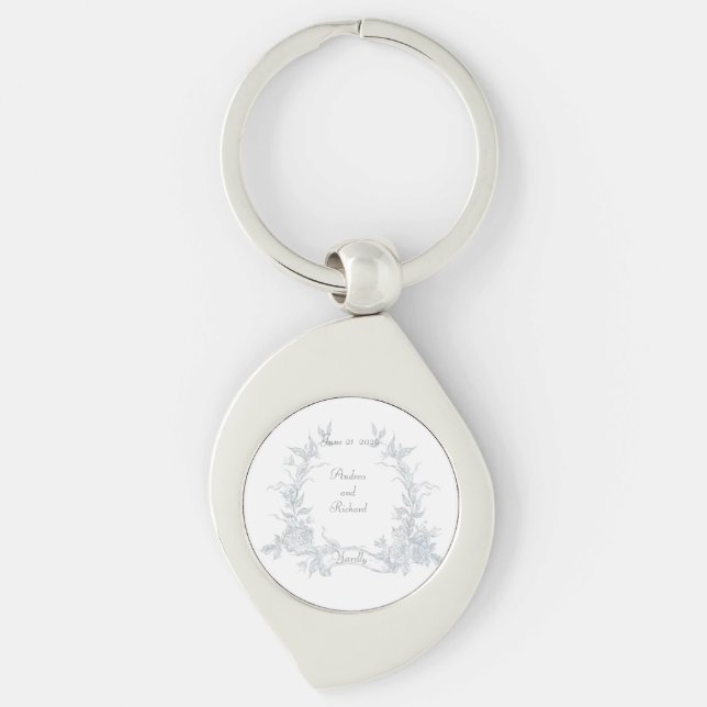My Wedding Garden Wedding Keychain Favours (Front)