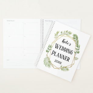 My Wedding planner organiser journal Crystal Leaf