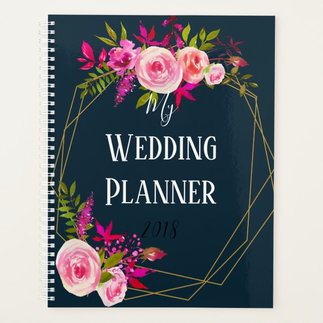 My Wedding planner organiser journal Crystal rose (Front)