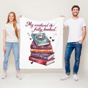 My weekend is fully booked fleece blanket