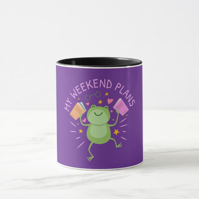My weekend plans book design mug (Center)