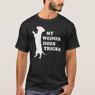 My Weiner Does Tricks Black Men's Fun Dachshund 1 T-Shirt
