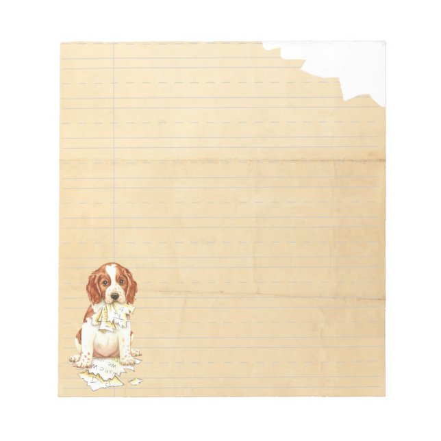 My Welsh Springer Ate My Homework Notepad (Front)