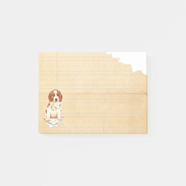 My Welsh Springer Ate My Homework Post-it Notes (Front)