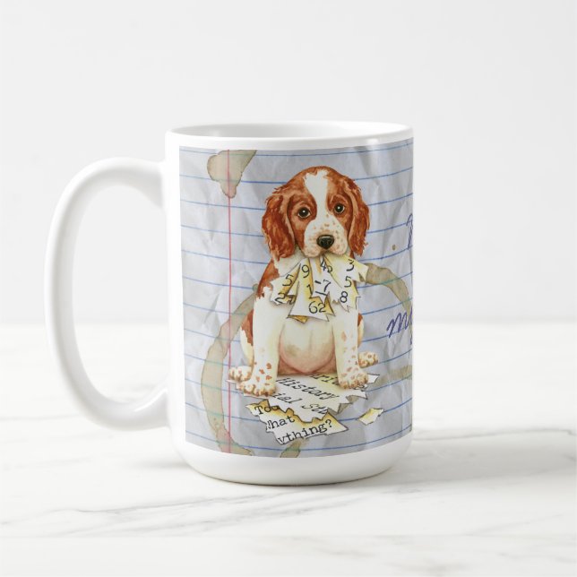 My Welsh Springer Ate My Lesson Plan Coffee Mug (Left)