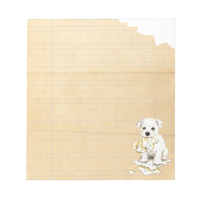 My Westie Ate My Homework Notepad (Front)