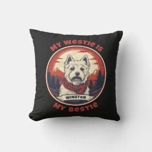 My Westie is My Bestie Cute West Highland Terrier Cushion