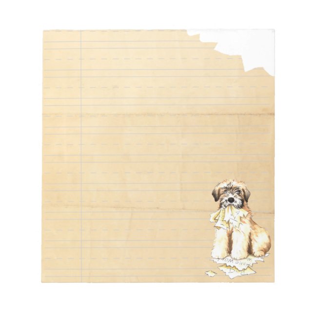 My Wheaten Ate My Homework Notepad (Front)