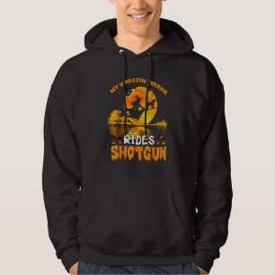 My Wheaten Terrier Dog Rides Shotgun Witch Hallowe Hoodie