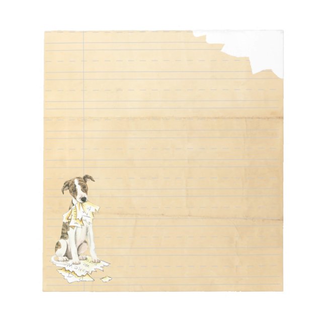 My Whippet Ate my Homework Notepad (Front)
