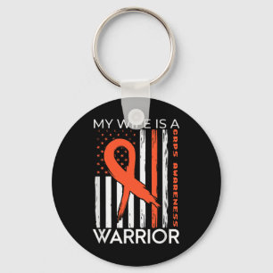 My Wife Is A Warrior Crps Awareness Month Orange R Key Ring