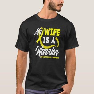 My Wife Is A Warrior Yellow Ribbon Endometriosis A T-Shirt