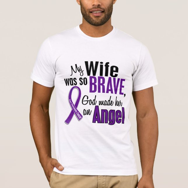 My Wife Is An Angel Pancreatic Cancer T-Shirt (Front)