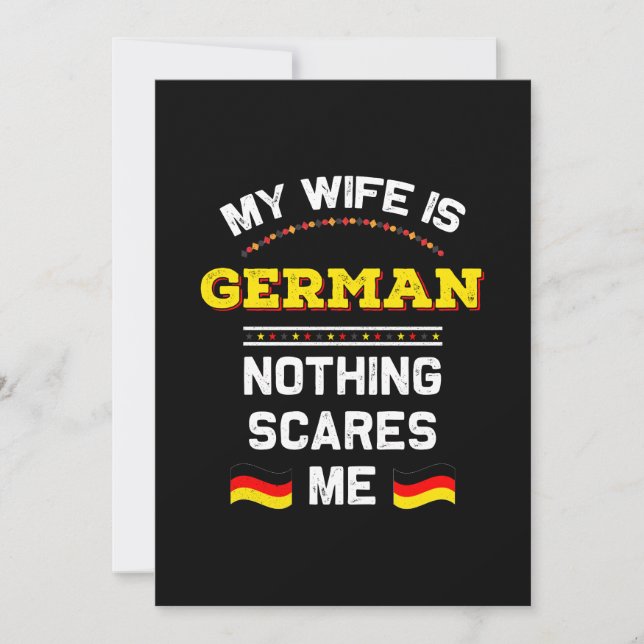 My Wife is German Alemania Republic Germany Roots  Invitation (Front)