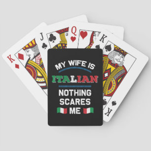 My Wife is Italian Italia Republic Italy Roots Playing Cards