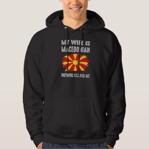 My Wife Is Macedonian Macedonia Pride Flag Heritag Hoodie