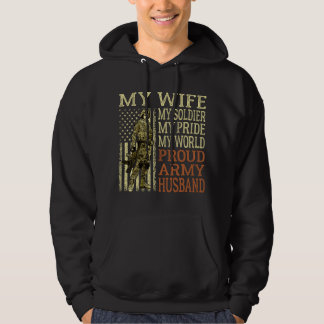 My Wife My Soldier Hero - Proud Army Husband Milit Hoodie