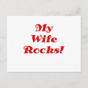 My Wife Rocks Postcard