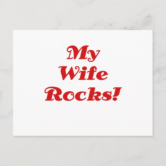 My Wife Rocks Postcard (Front)