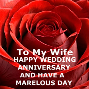 My wife wedding Anniversary red rose card