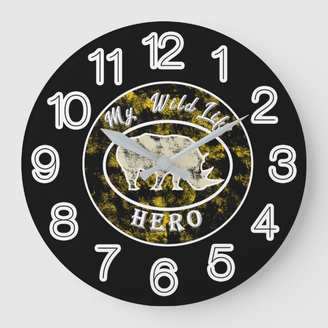 My wildlife hero  large clock (Front)