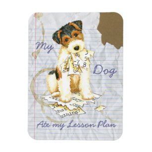 My Wire Fox Terrier Ate My Lesson Plan Magnet