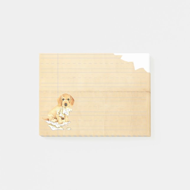 My Wirehaired Dachshund Ate my Homework Post-it Notes (Front)