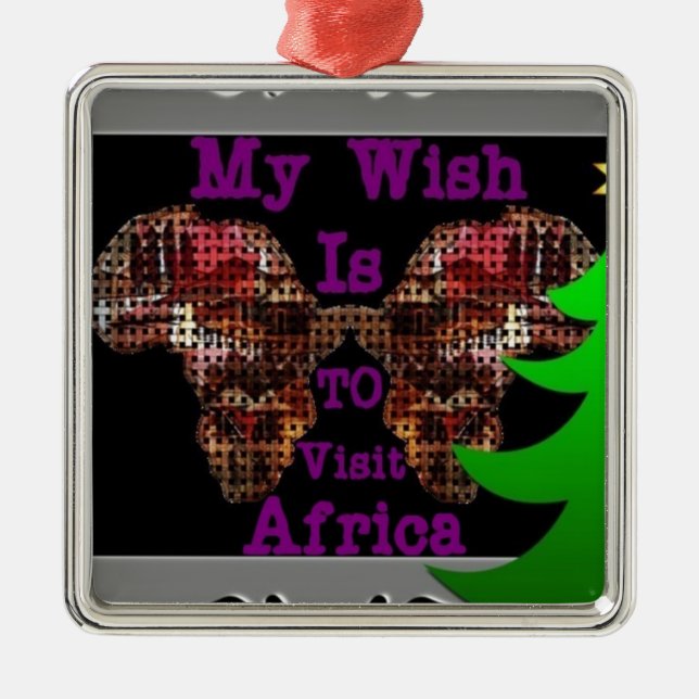 My Wish Metal Tree Decoration (Front)