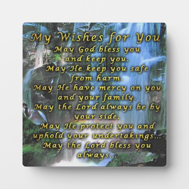 My Wishes For You Plaque (Front)