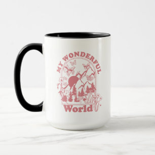 My Wonderful World Retro Flowers Mug