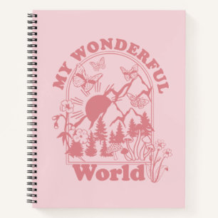 My Wonderful World Retro Flowers Notebook