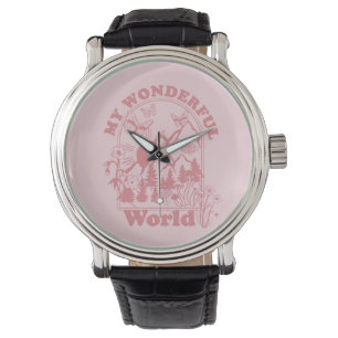My Wonderful World Retro Flowers Watch