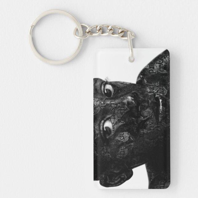 my word in blacq key ring (Front)