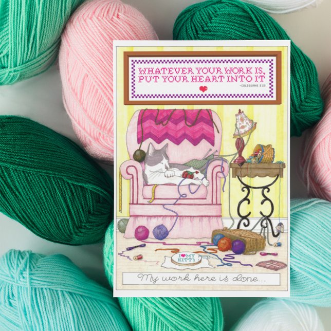 My Work is Done Inspirational Postcard (Creator Uploaded)