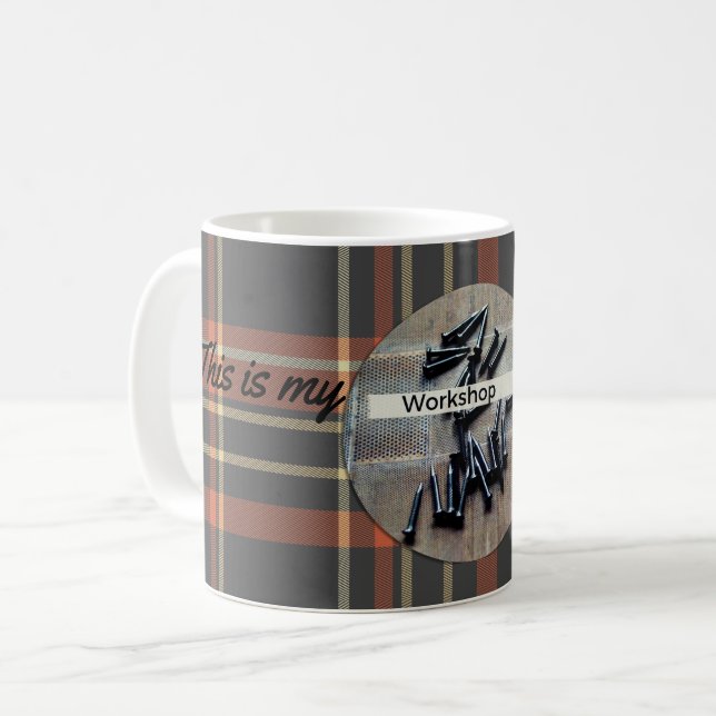 My Workshop Garage Shed Man Cave Tools Coffee Mug (Front Left)