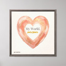 My World Mum Oil Paint Wall Art