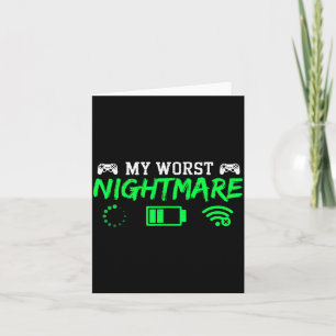 My Worst Gamer Funny Gaming Men Teen Boys Kids Card