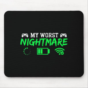 My Worst Gamer Funny Gaming Men Teen Boys Kids Mouse Pad