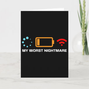 My Worst Scary Night Funny Pc Gamers Gaming Nerds Card