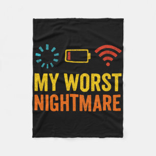 My Worst Scary Night - Gamer Nerd Humor Fleece Blanket