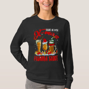 My X Mas Pajama Shirt Xmas Santa Reindeer Elf Beer