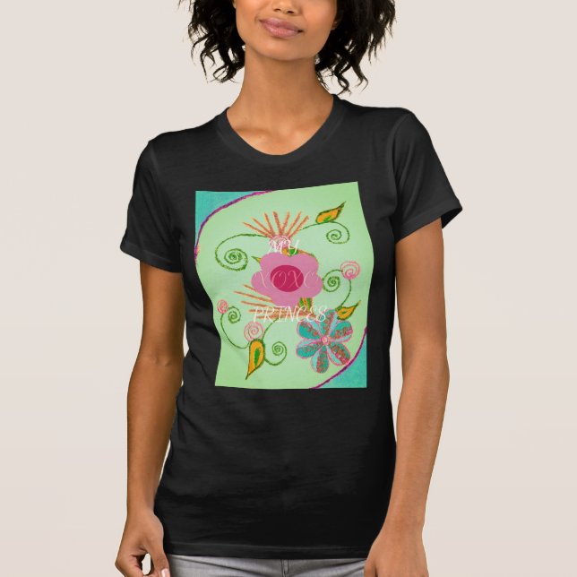 My XOXO Little Princess Floral Art Print Design T-Shirt (Front)