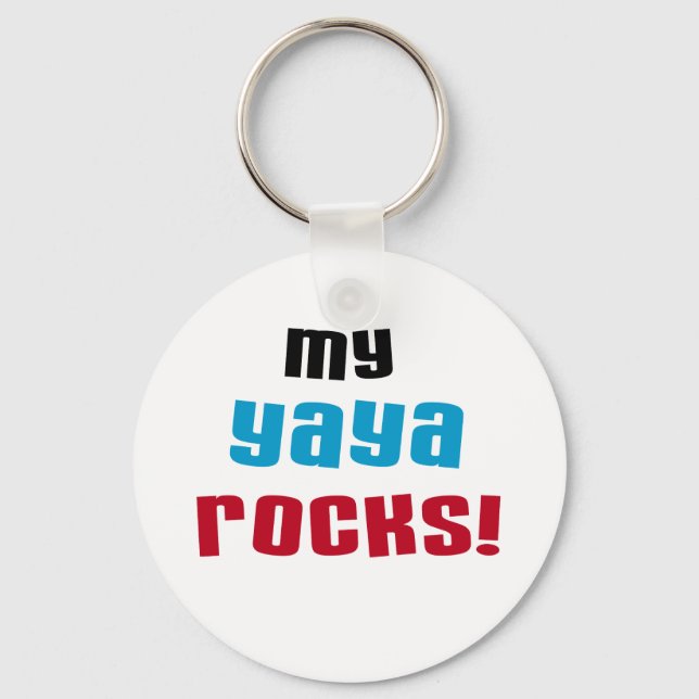 My Yaya Rocks T shirts and Gifts Key Ring (Front)